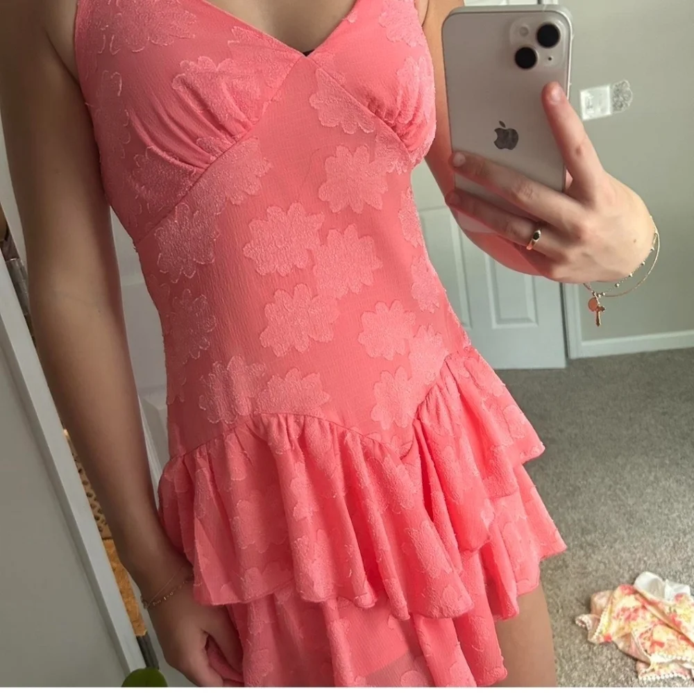 Wild Fable Women's Triangle Cup Tiered Mini Skater Dress
